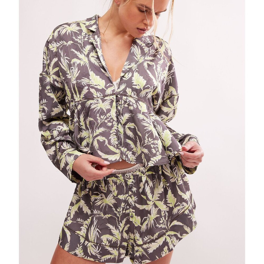 🆕 FREE PEOPLE Beauty Sleep PJ Set / Volcanic Glass Combo
